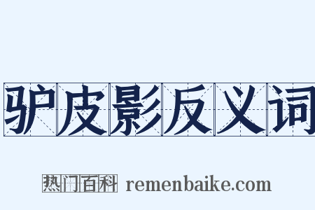 驴皮影反义词是什么意思的图片